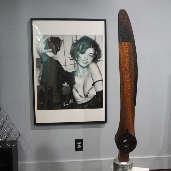 Original Stone Supreme 1930's Antique Wood Wooden Airplane Propeller Display