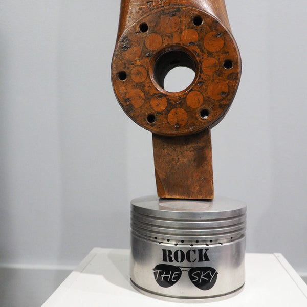 Original Stone Supreme 1930's Antique Wood Wooden Airplane Propeller Display