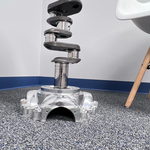 Continental IO-470 Airplane Engine Crankshaft Martini Side Table + Pilatus PC12 Base