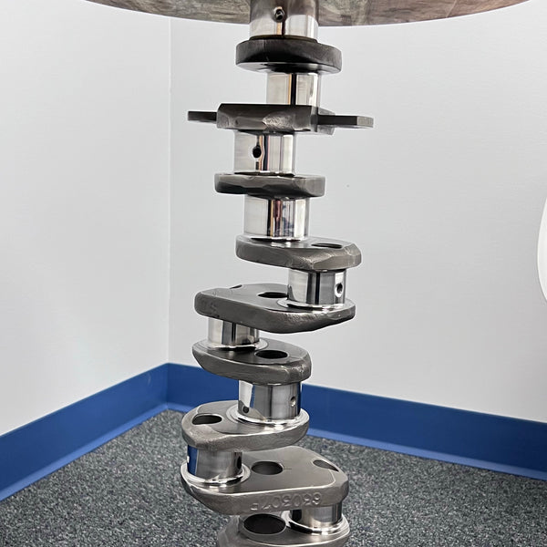 Continental IO-470 Airplane Engine Crankshaft Martini Side Table + Pilatus PC12 Base
