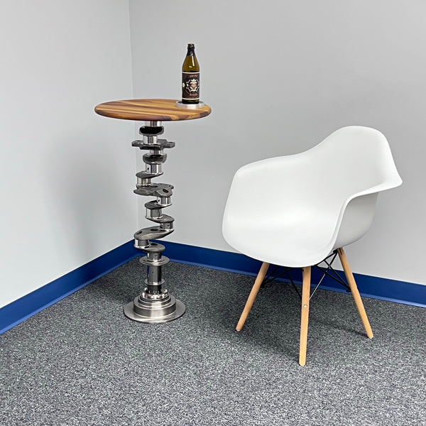 Continental O-550 Airplane Engine Crankshaft Martini Side Table