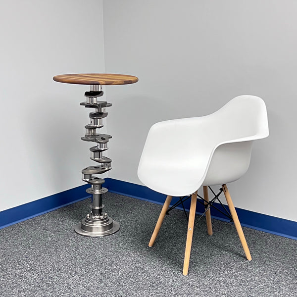 Continental O-550 Airplane Engine Crankshaft Martini Side Table