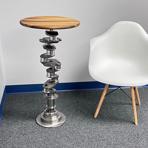 Continental O-550 Airplane Engine Crankshaft Martini Side Table