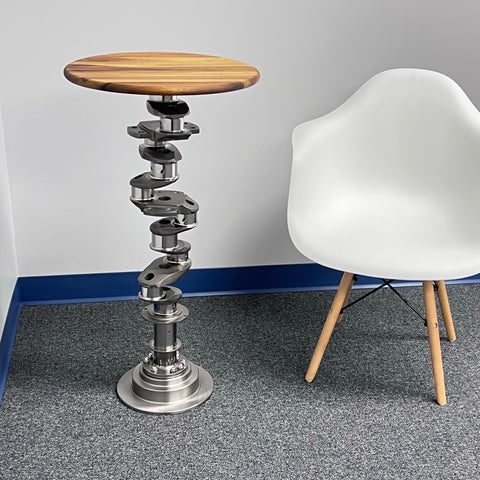 Continental O-550 Airplane Engine Crankshaft Martini Side Table