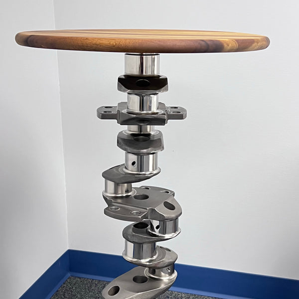 Continental O-550 Airplane Engine Crankshaft Martini Side Table