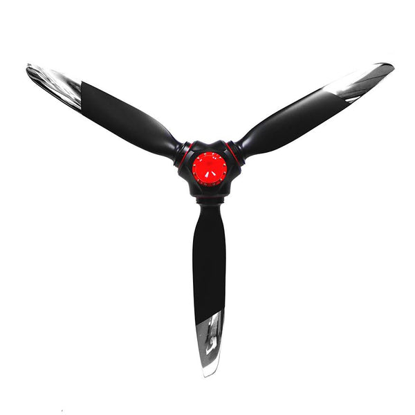 72" BLACK TIGER 3-Bladed Ground-Adjustable Metal Aviation Art Airplane Propeller Display