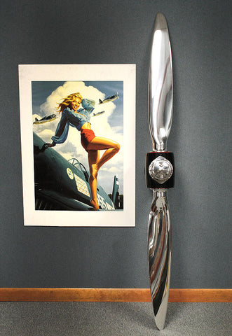 2-Bladed Air Racer Mirror High Polished Airplane Propeller Sculpture
