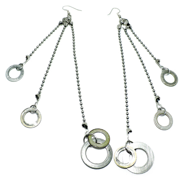 Bombshell Dangle Industrial Modern Earrings