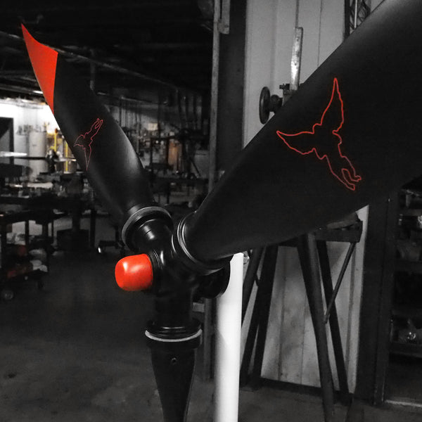 90" 3-Bladed Metal CODE RED Ninja aviation art Airplane Propeller Blade Display
