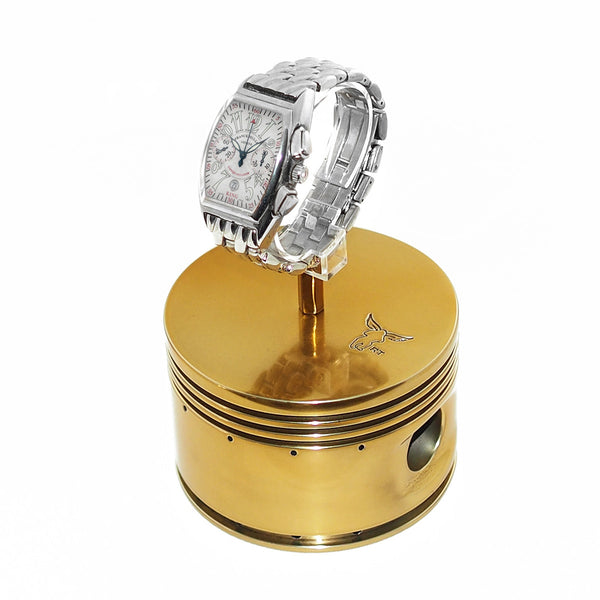 Continental Motors 0-200 C90 Airplane Engine Gold Piston Watch Display Stand