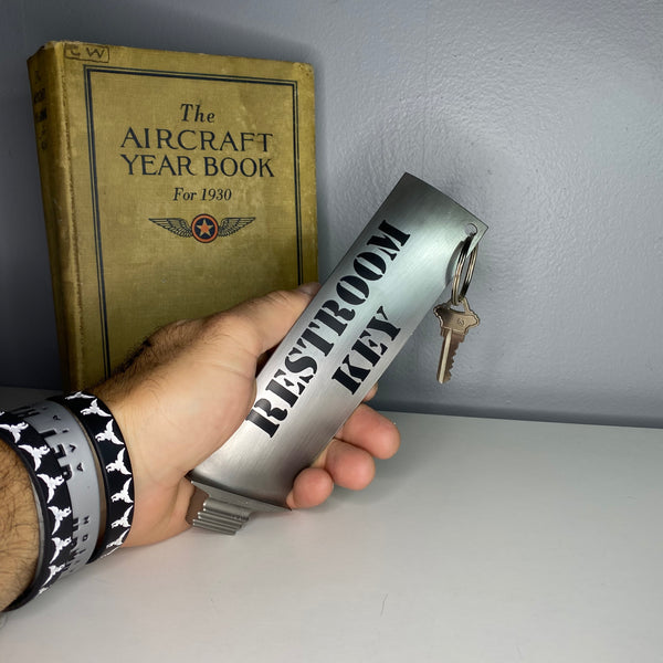 Oversized Bathroom Restroom General Electric J79 Engine Blade Keychain