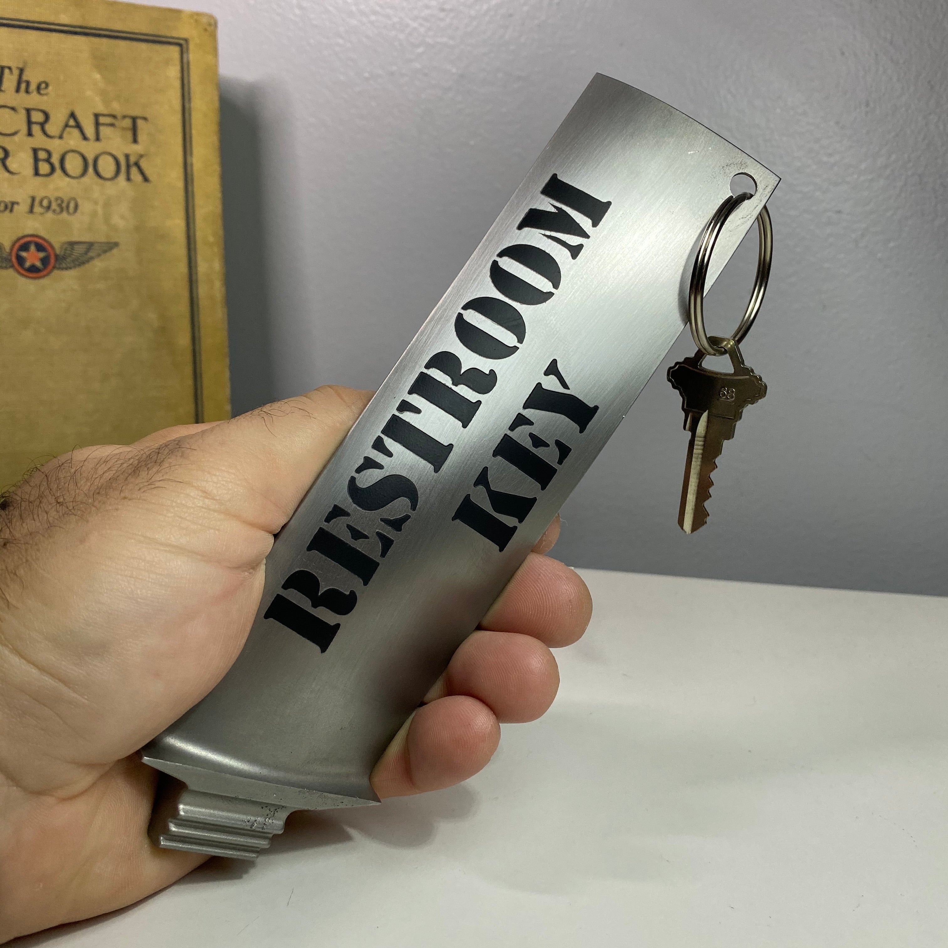 Oversized Bathroom Restroom Airport Keychain F4 Phantom II Engine Blade ...