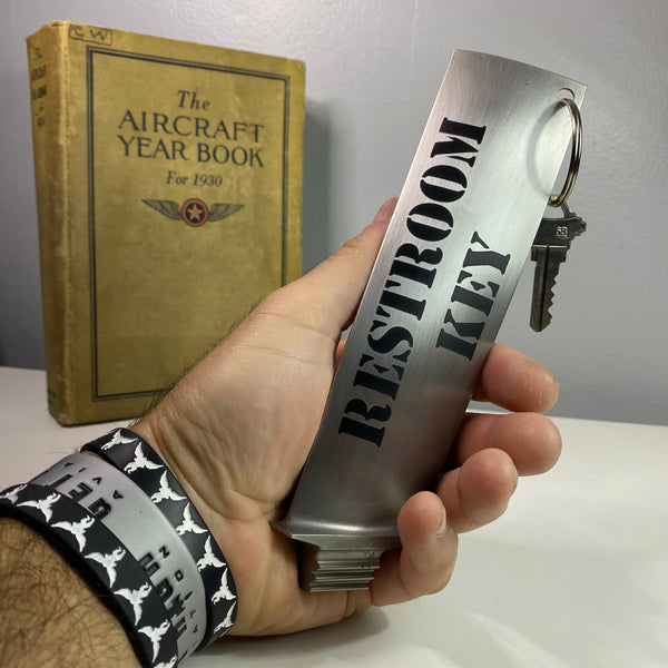 Oversized Bathroom Restroom General Electric J79 Engine Blade Keychain