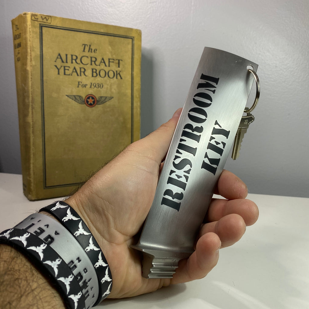 Oversized Bathroom Restroom Airport Keychain F4 Phantom II Engine