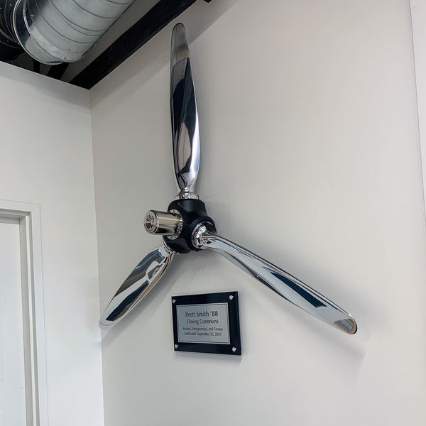 3-Bladed McCauley Mirror High Polished Airplane Propeller Wall Sculpture
