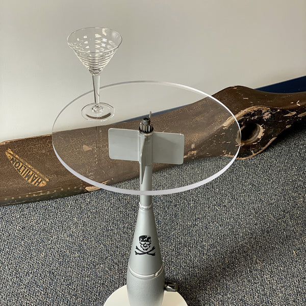 MK-76 Inert Grumman F-14 Tomcat Jolly Rogers Navy Fighter Practice Bomb Martini Side Table