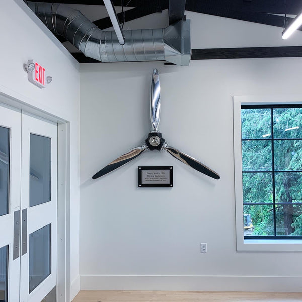 3-Bladed McCauley Mirror High Polished Airplane Propeller Wall Sculpture