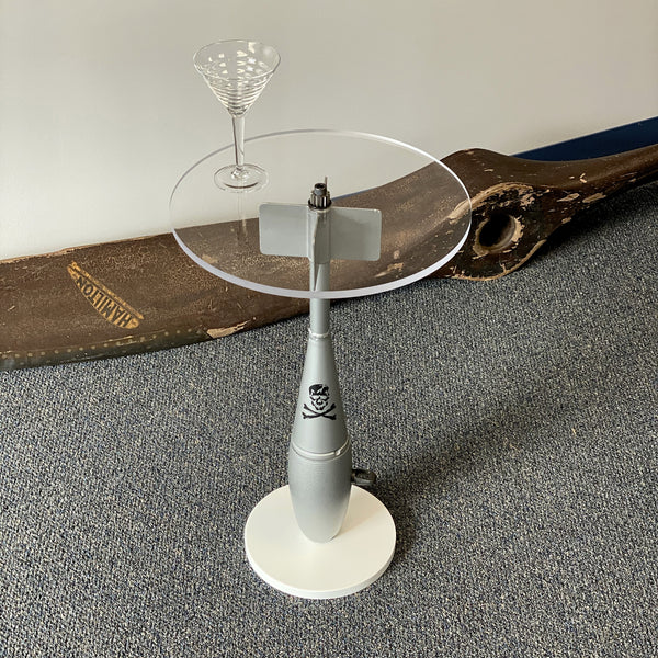MK-76 Inert Grumman F-14 Tomcat Jolly Rogers Navy Fighter Practice Bomb Martini Side Table