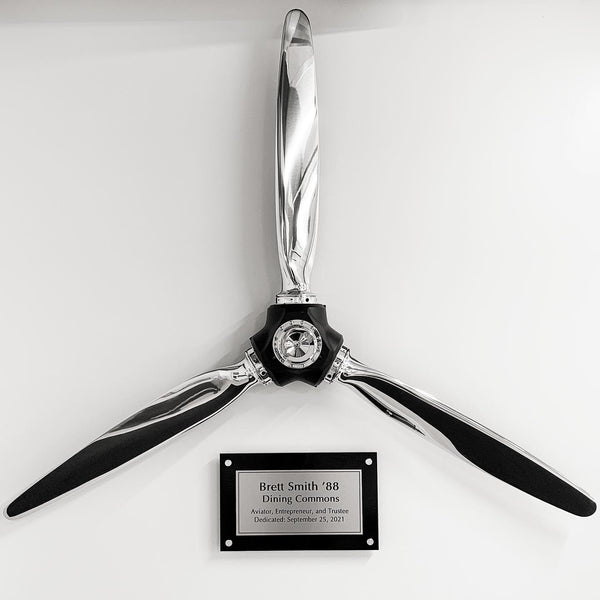 3-Bladed McCauley Mirror High Polished Airplane Propeller Wall Sculpture