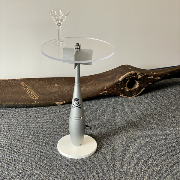 MK-76 Inert Grumman F-14 Tomcat Jolly Rogers Navy Fighter Practice Bomb Martini Side Table