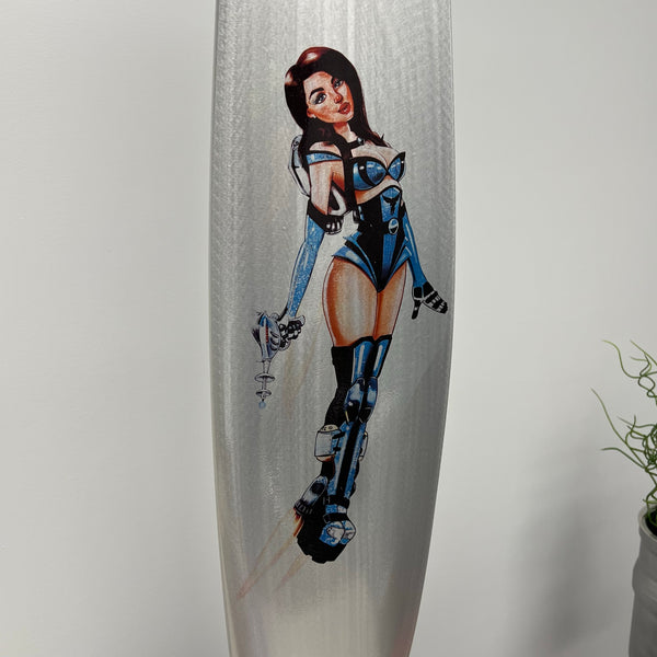38" Pinup Girl Space Babe Cessna 182 Scimitar Propeller Blade Art Metal Display