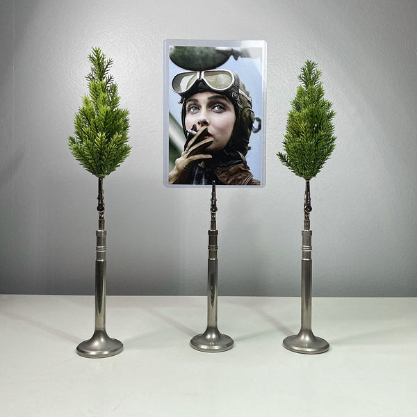 P51 Mustang Supermarine Spitfire WWII Airplane Engine Intake Valve Photo Frame Business Card Display