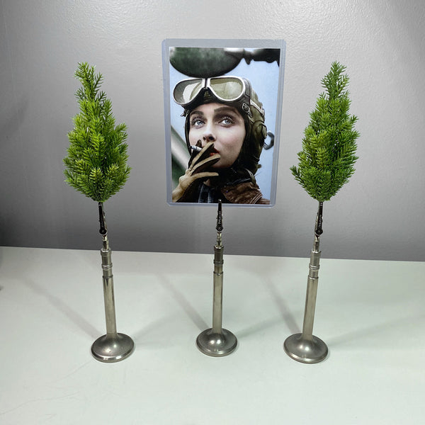 P51 Mustang Supermarine Spitfire WWII Airplane Engine Intake Valve Photo Frame Business Card Display