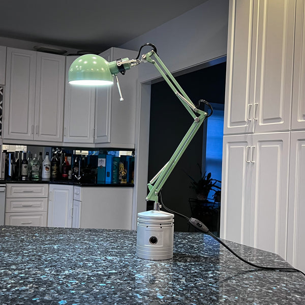 1910's Curtiss JN-4 Jenny WWI OX-5 Engine Piston Aviator Desk Lamp