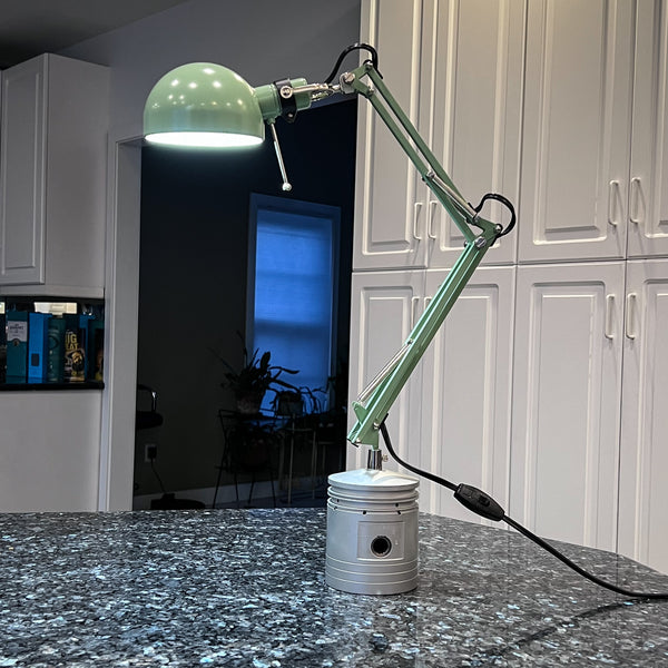 1910's Curtiss JN-4 Jenny WWI OX-5 Engine Piston Aviator Desk Lamp