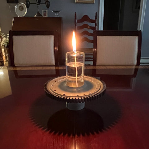 General Electric J85 Northrop F5 Jet Engine Turbine Disk Oil Lamp Centerpiece