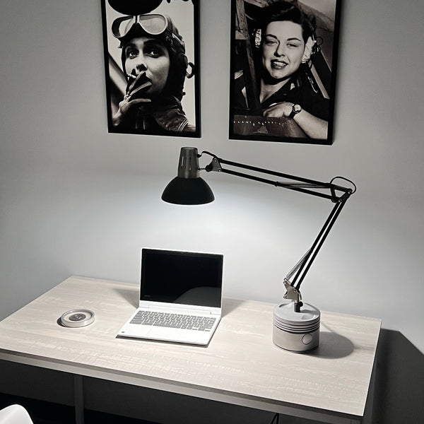 Pratt & Whitney wwII 1940's F4U Corsair Fighter Plane Radial Engine Piston Architect Desk Task Lamp