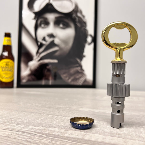 Cessna 402 Series Airplane Gear Drive Steampunk Bottle Opener