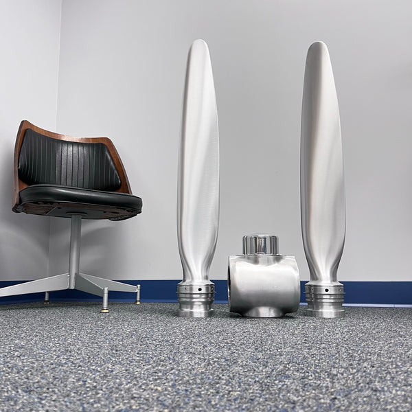 2-Bladed McCauley Brushed Aluminum Airplane Propeller Wall Display