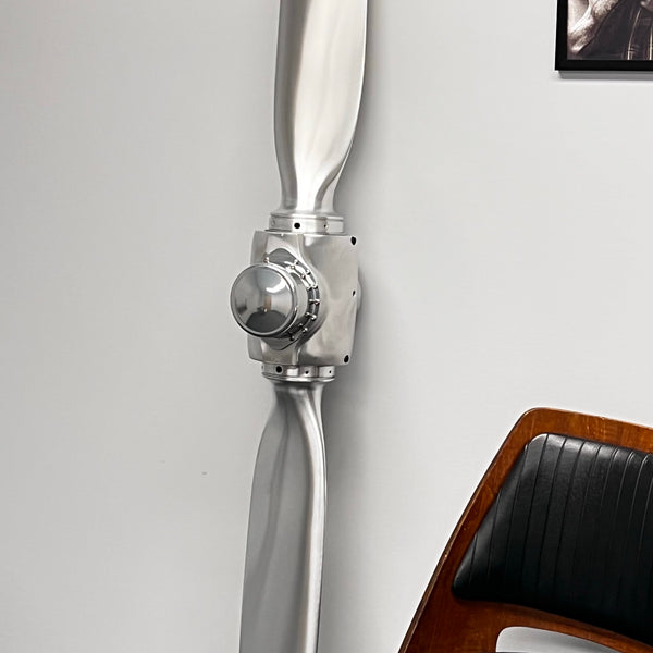 2-Bladed McCauley Brushed Aluminum Airplane Propeller Wall Display