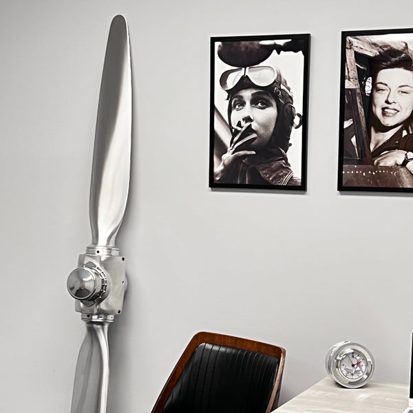2-Bladed McCauley Brushed Aluminum Airplane Propeller Wall Display
