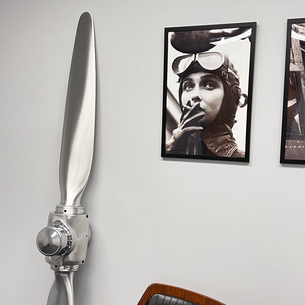 2-Bladed McCauley Brushed Aluminum Airplane Propeller Wall Display