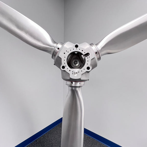 3-Bladed McCauley Cessna 76" Brushed Aluminum Airplane Propeller Wall Display