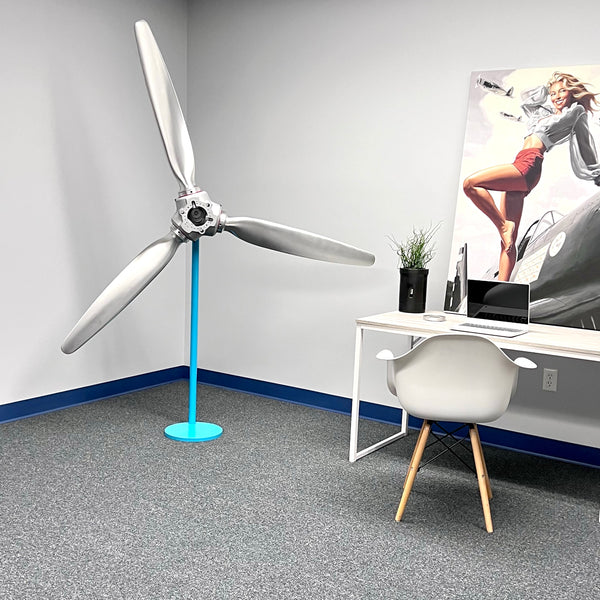 3-Bladed McCauley Cessna 76" Brushed Aluminum Airplane Propeller Wall Display