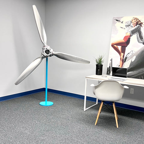 3-Bladed McCauley Cessna 76" Brushed Aluminum Airplane Propeller Wall Display