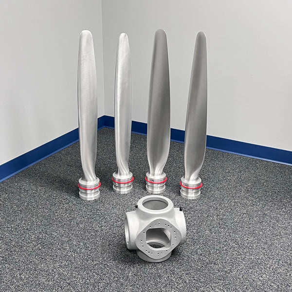 4-Bladed McCauley Cessna 78" Brushed Aluminum Airplane Propeller Metal Wall Display