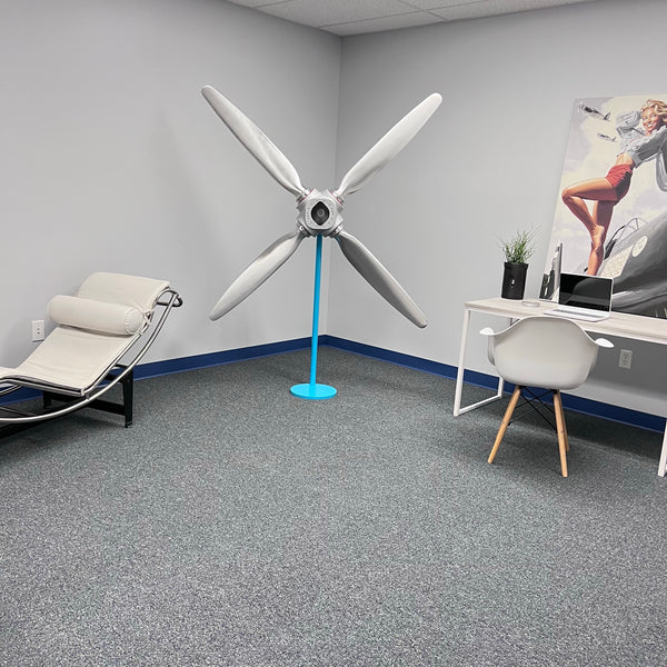 4-Bladed McCauley Cessna 78" Brushed Aluminum Airplane Propeller Metal Wall Display