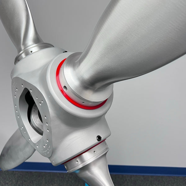 4-Bladed McCauley Cessna 78" Brushed Aluminum Airplane Propeller Metal Wall Display