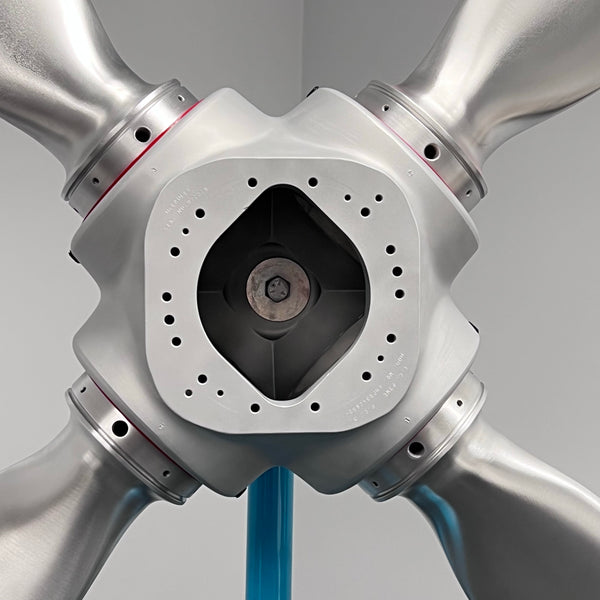 4-Bladed McCauley Cessna 78" Brushed Aluminum Airplane Propeller Metal Wall Display