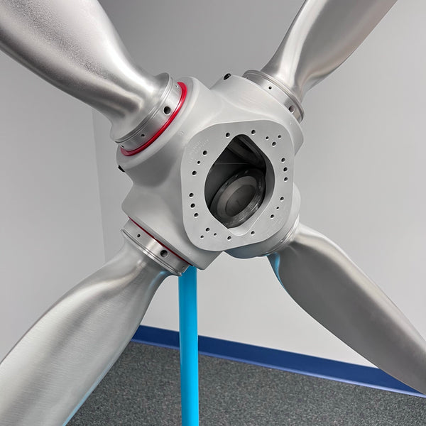 4-Bladed McCauley Cessna 78" Brushed Aluminum Airplane Propeller Metal Wall Display