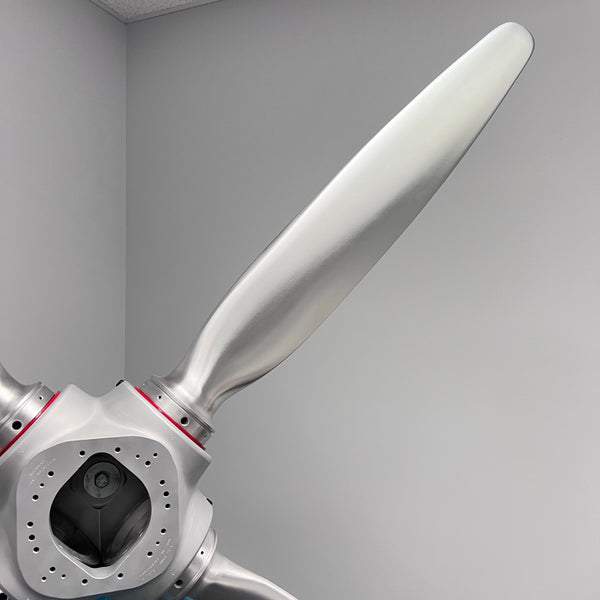 4-Bladed McCauley Cessna 78" Brushed Aluminum Airplane Propeller Metal Wall Display