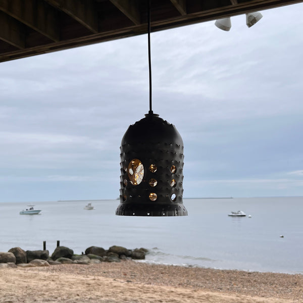 1950's General Electric J79 Jet Engine Burner Can Pendant Lamp Light Fixture