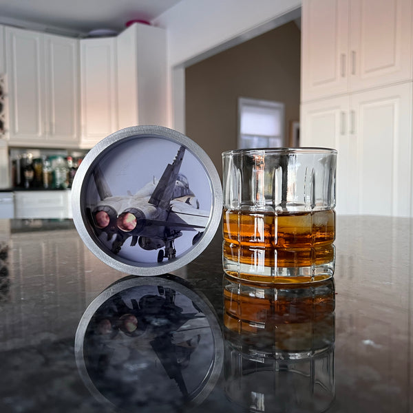 Fighter Jet Coaster Set featuring F35 F22 F18 F14 Aircrafts