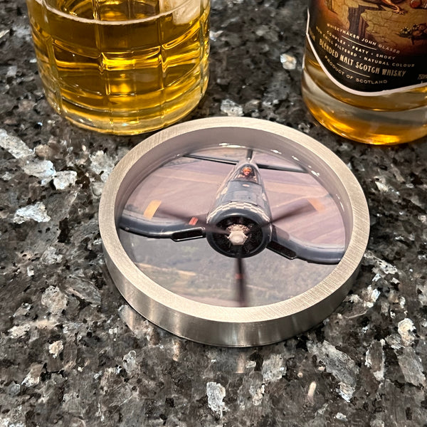 F4U Corsair WWII Warbird Marine Corps Airplane Drinking Coaster