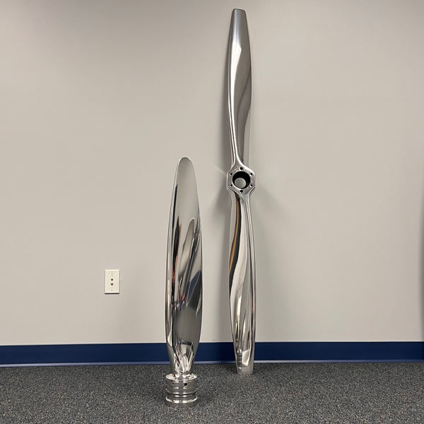 The Propsicle Modern Aviation Art CESSNA 402 Mirror Polished Chrome Airplane Propeller Blade Sculpture ( McCauley )