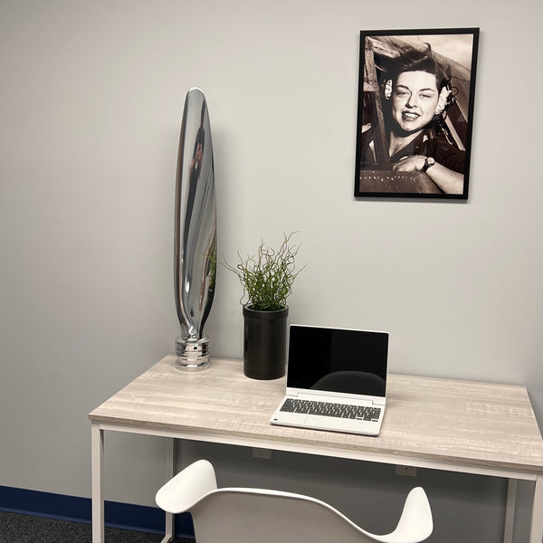 The Propsicle Modern Aviation Art CESSNA 402 Mirror Polished Chrome Airplane Propeller Blade Sculpture ( McCauley )